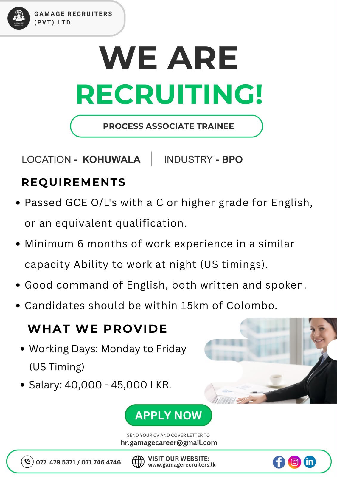 Process Associate Trainee 