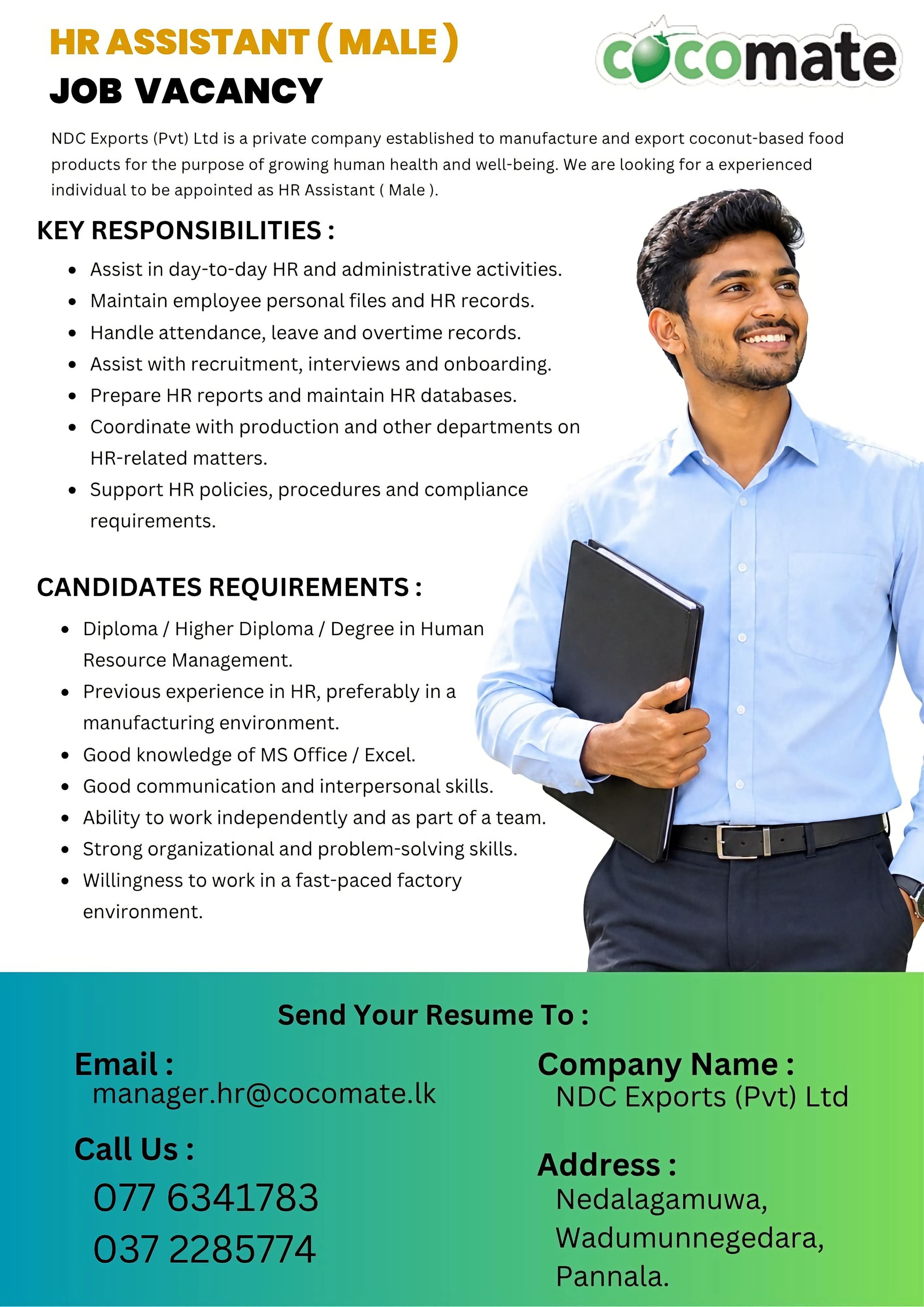 HR Assistant  - Cocomate job notice