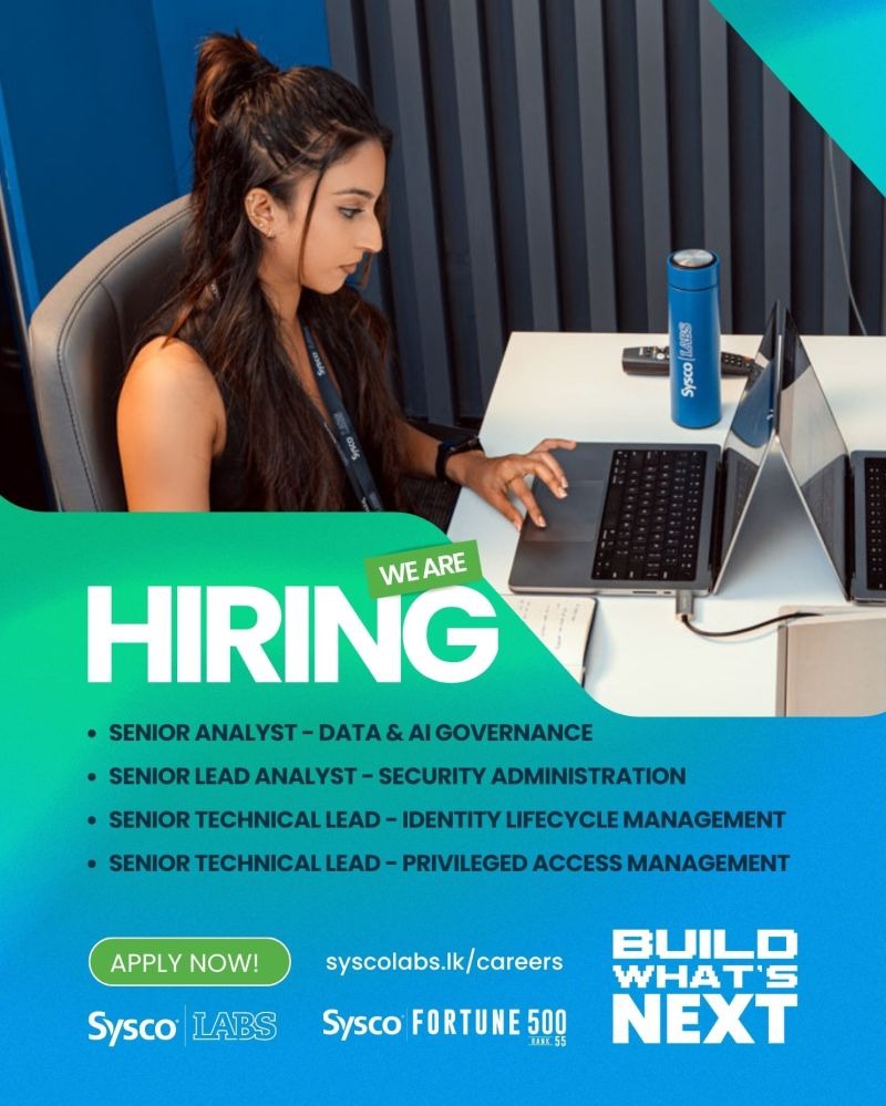 Senior Technology & Security Roles - Sysco LABS job notice