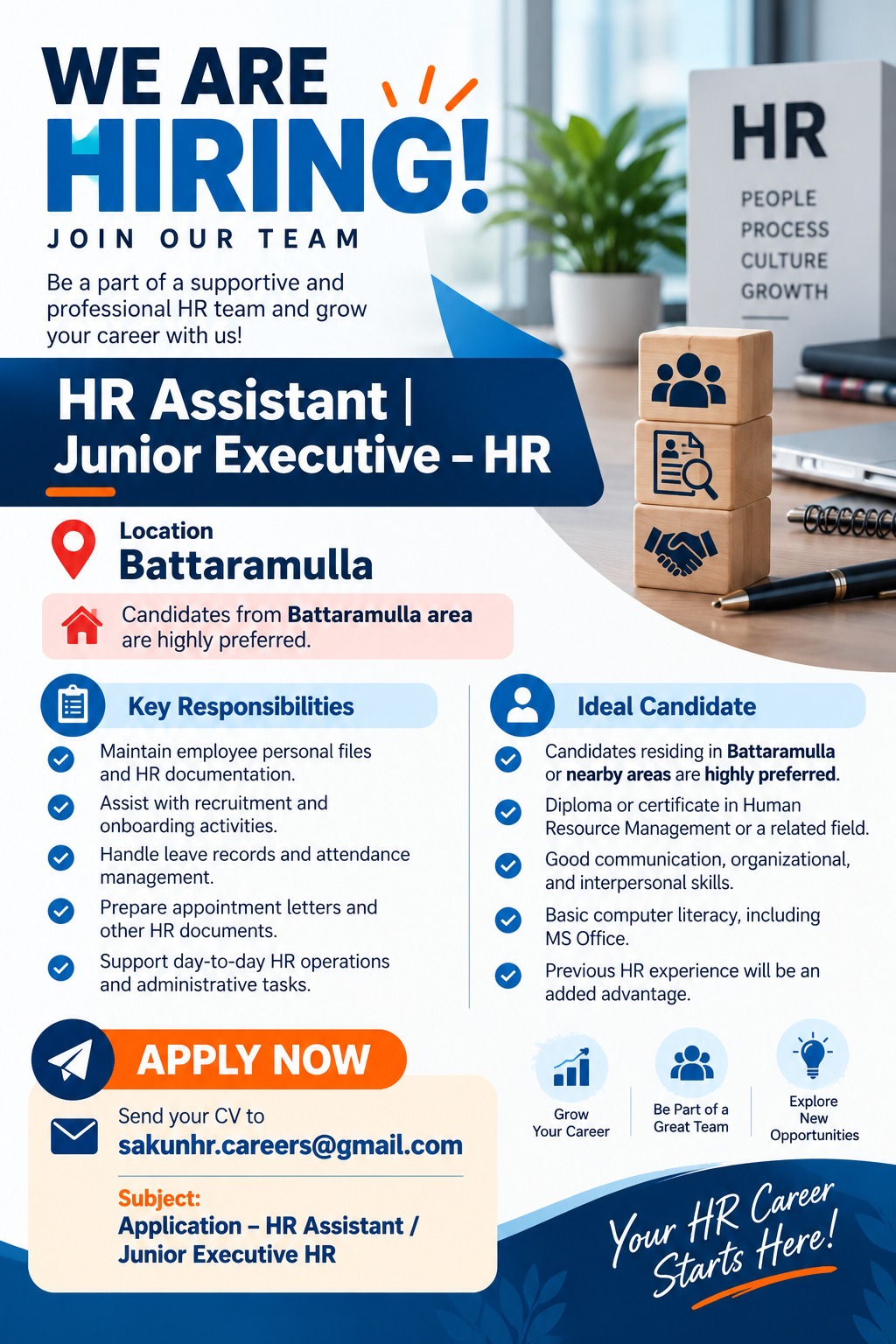  HR Assistant - Jobs Lanka job notice