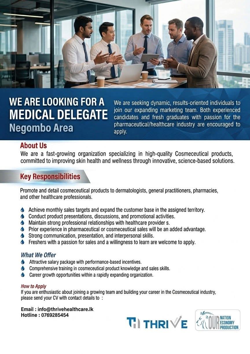 Medical Delegate - Thrive Healthcare job notice